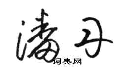 駱恆光潘丹草書個性簽名怎么寫