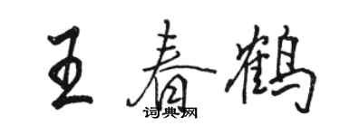 駱恆光王春鶴行書個性簽名怎么寫