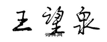 曾慶福王望泉行書個性簽名怎么寫