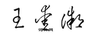 駱恆光王愛微草書個性簽名怎么寫