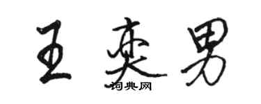 駱恆光王奕男行書個性簽名怎么寫