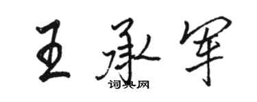駱恆光王承軍行書個性簽名怎么寫