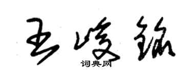 朱錫榮王峻銘草書個性簽名怎么寫