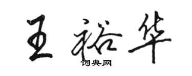 駱恆光王裕華行書個性簽名怎么寫