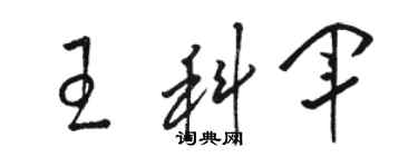 駱恆光王科軍草書個性簽名怎么寫