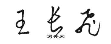 駱恆光王長飛草書個性簽名怎么寫