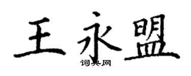 丁謙王永盟楷書個性簽名怎么寫
