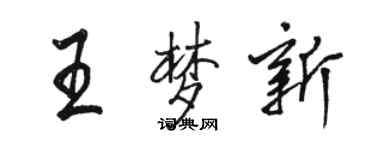 駱恆光王夢新行書個性簽名怎么寫