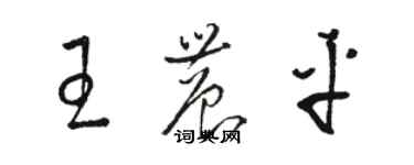 駱恆光王農平草書個性簽名怎么寫