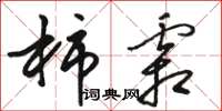 駱恆光柿霜草書怎么寫