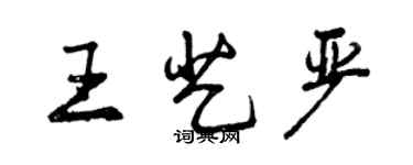 曾慶福王藝嚴行書個性簽名怎么寫