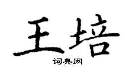 丁謙王培楷書個性簽名怎么寫