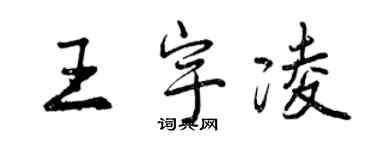 曾慶福王宇凌行書個性簽名怎么寫