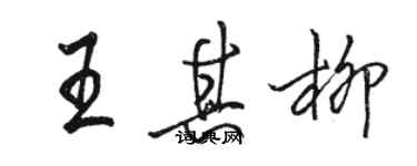 駱恆光王其柳行書個性簽名怎么寫