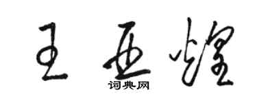 駱恆光王亞煌草書個性簽名怎么寫