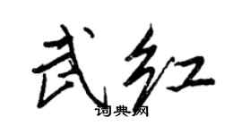 王正良武紅行書個性簽名怎么寫