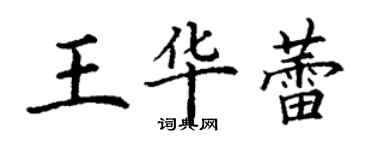 丁謙王華蕾楷書個性簽名怎么寫