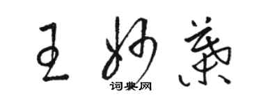 駱恆光王妙葉草書個性簽名怎么寫