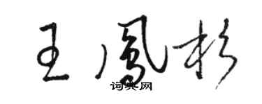 駱恆光王鳳杉草書個性簽名怎么寫