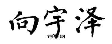 翁闓運向宇澤楷書個性簽名怎么寫