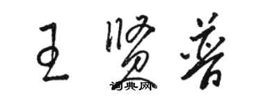 駱恆光王賢普草書個性簽名怎么寫