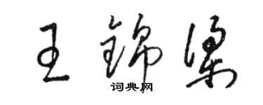 駱恆光王錦梁草書個性簽名怎么寫