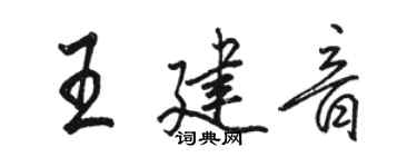 駱恆光王建音行書個性簽名怎么寫