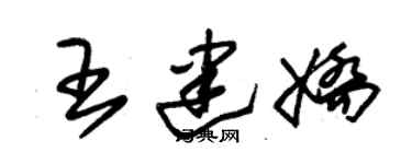 朱錫榮王建嬌草書個性簽名怎么寫