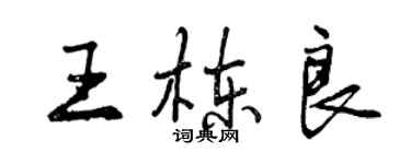 曾慶福王棟良行書個性簽名怎么寫