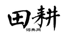 翁闓運田耕楷書個性簽名怎么寫