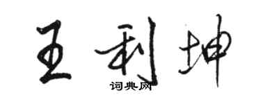 駱恆光王利坤行書個性簽名怎么寫