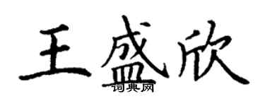 丁謙王盛欣楷書個性簽名怎么寫