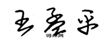 朱錫榮王孟平草書個性簽名怎么寫