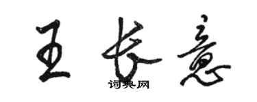 駱恆光王長意行書個性簽名怎么寫