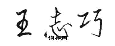 駱恆光王志巧行書個性簽名怎么寫