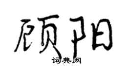 曾慶福顧陽行書個性簽名怎么寫