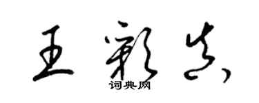 梁錦英王彩真草書個性簽名怎么寫