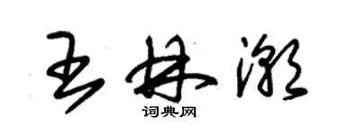 朱錫榮王林潮草書個性簽名怎么寫