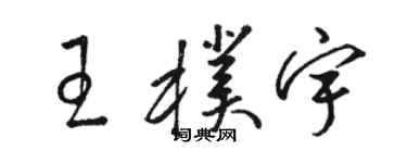 駱恆光王朴宇草書個性簽名怎么寫
