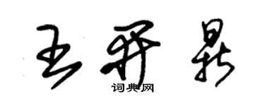 朱錫榮王開鼎草書個性簽名怎么寫