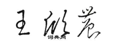駱恆光王欣農草書個性簽名怎么寫