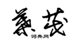 朱錫榮葉茂草書個性簽名怎么寫