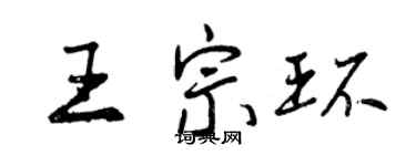 曾慶福王宗環行書個性簽名怎么寫