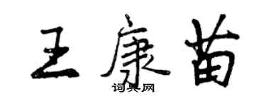 曾慶福王康苗行書個性簽名怎么寫