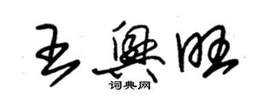 朱錫榮王興旺草書個性簽名怎么寫