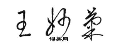 駱恆光王妙菊草書個性簽名怎么寫