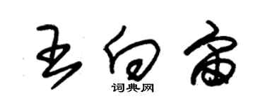 朱錫榮王向宙草書個性簽名怎么寫