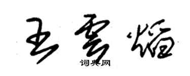 朱錫榮王雲焰草書個性簽名怎么寫