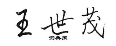 駱恆光王世茂行書個性簽名怎么寫