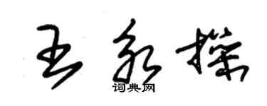 朱錫榮王永操草書個性簽名怎么寫